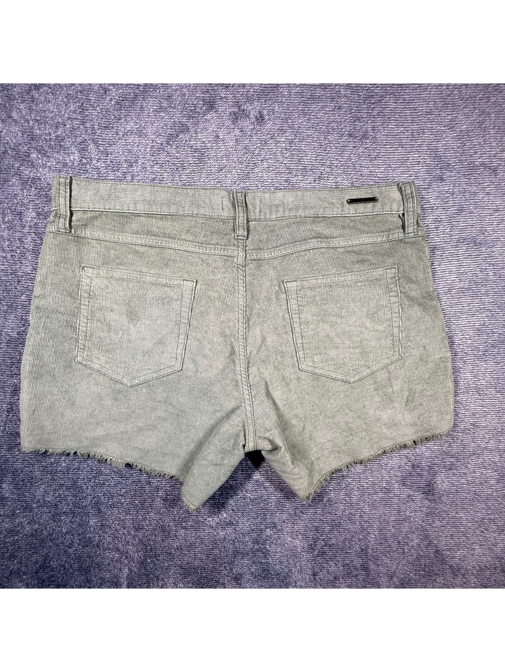 Carve Designs Oahu Corduroy Shorts 4" Size 6 Frayed Cut Off Sage Olive Green - Picture 3 of 7